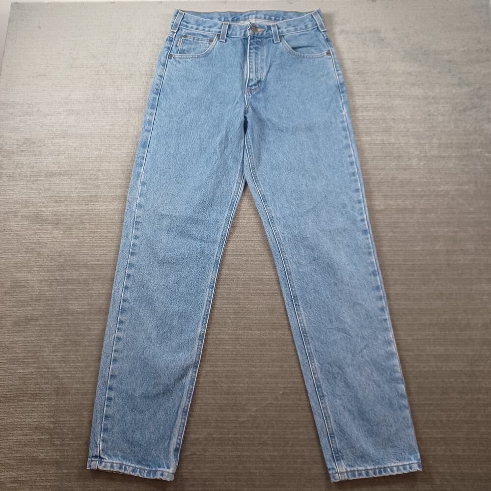 Carhartt Jeans Relaxed Fit Mens 29x32 Blue Denim B17-STW Slight Tapered Leg